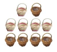 EOWVISN 10 Pieces Mini Cargo Basket, Creative Woven Basket, Home Decoration, Doll House Accessories, Photography Props.