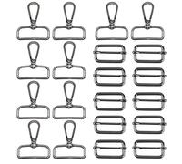 EOWVISN 10 Pieces Of Rotating Opening And Closing Buckles And 10 Pieces Of Adjusting Buckles, Luggage Hardware Accessories, Multi-Functional Metal Buckles, Diy Luggage Accessories