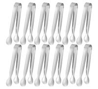 EOWVISN 12 Pieces Of Mini Stainless Steel Pliers, Small Ice Cube Clips, Practical Kitchen Tools, Suitable For Buffets, Sugar Cubes, Candy.