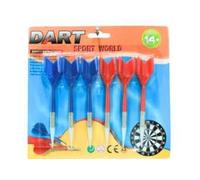 EOWVISN 12 Soft-Headed Darts, Plastic Safety Material, Gentle And Does Not Hurt The Wall, Suitable For Family Entertainment, Office Games, Parent-Child Interaction Scenes (Red, Blue).