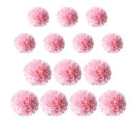 EOWVISN 14 Paper Flower Balls, Diy Handmade Paper Flowers, Simple Pink Flower Balls, Party Decoration Supplies, Suitable For Celebrations, Weddings, And Evening Parties.
