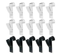 EOWVISN 15 Towel Rack Hooks, Punch-Free Installation, Space-Saving and Non-Occupying, Easy to Take and Hang, Neat Storage, Suitable for Bathrobe Hanging (Transparent, Black).