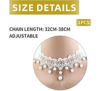 EOWVISN 2 Necklaces, Gothic Clavicle Chain, Personalized Lace Neck Jewelry, Suitable For Retro Palace Style Clothing Matching.