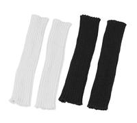 EOWVISN 2 Pairs Of Long Fingerless Gloves, Soft Thermal Gloves, Long Arm Warmers For Women, Forearm Warmers, Knitted Fingerless Gloves, Thermal Knitted Gloves
