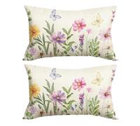 EOWVISN 2 Pieces Of Floral Pattern Pillowcase, Boho Pillowcase, Home Decoration, Suitable For Sofa And Bed Decoration.
