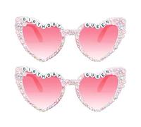 EOWVISN 2 Pieces Of Heart-Shaped Glasses, Wedding Sunglasses, Party Sunglasses, Clothing Accessories, Photo Props, Party Supplies