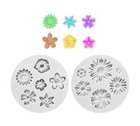 EOWVISN 2 Pieces Of Silicone Flower Mold, Cake Carving Mold, 3D Silicone Molding, Candy Mold, Cake Decoration, Daisy Flower Mold.