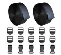 EOWVISN 2 Rolls Of Webbing, 5 Pieces Of Buckles, 10 Pieces Of Webbing Buckles, Backpack Shoulder Straps, Handbag Webbing, Luggage Webbing, Simple Bundling Webbing, Webbing Set With Buckle