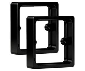 EOWVISN 2 Single 20Mm Black Socket Heightening Frames, Extended Installation Of The Wall Box, Stable Fit Without Loosening, Suitable For Switch Or Socket Transformation Scenes.