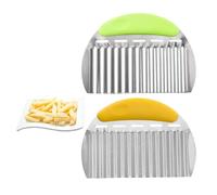 EOWVISN 2 Stainless Steel Potato Cutters, Corrugated Cutters, Simple Kitchen Utensils, Cooking Accessories, Suitable For Cucumbers And Carrots.