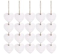 EOWVISN 20 Pieces Of Wooden Love Pendants, Simple And Versatile Pendants, Diy Decoration Materials, And Home Decoration.