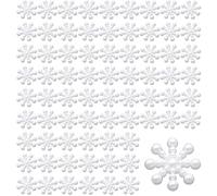 EOWVISN 200 Pieces Of Pearl Snowflakes, Diy Craft Decoration, Non-Hole Pearl Decorations, Nail Art Hair Clip Accessories, Holiday Card Pearl Decoration