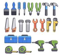 EOWVISN 22 Pieces Of Tool Themed Shoe Decorations, Pvc Shoe Decorations, Creative Shoe Decorations, Cute Shoe Decorations, Cartoon Shoe Decorations, Shoe Decoration Accessories