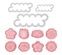 EOWVISN 3 Pieces Cloud Mold And 8 Pieces Flower Mold, Fondant, Baking Accessories, Cake Rose Cutting Machine, Cake Baking Accessories, Cake Carving Mold.