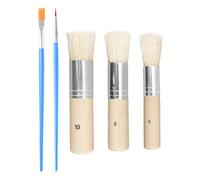 EOWVISN 3 Pieces Of Round-Head Brush And 2 Brushes, Children'S Oil Painting Brush, Painting Liner Pen, Flat-Head Paint Pen, Art Painting Tool.