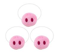 EOWVISN 3 Pink Plush Pig Noses, Cute Children'S Performance Props, Animal-Shaped Decorations, Role-Playing Props.