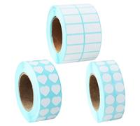 EOWVISN 3 Rolls Of Blank Label Stickers, Handwritten Blank Note Paper, Self-Adhesive Label Stickers, Diy Diamond Painting Tool Stickers, Diamond Painting Accessories (3000 Pieces/Roll)