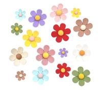 EOWVISN 30 Pieces Flower Refrigerator Magnets, Cute Refrigerator Magnets, 3D Whiteboard Magnets, Colorful Decorative Magnets, Suitable For Message Boards, Refrigerators, Photo Walls