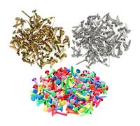 EOWVISN 300 Round Two-Legged Nails, Mini Open Pins, Diy Handicraft Accessories, Suitable For Scrapbooks, Photo Walls.