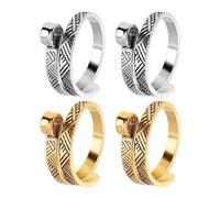 EOWVISN 4 Pieces Of Crocheted Tail Rings, Threaded Finger Rings, Unique Design, Personalized Webbing Accessories, Suitable For Daily Wear, Suitable For Women Who Pursue Individuality.