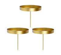 EOWVISN 4 Pieces Of Golden Candlesticks, Christmas Wreath Decoration, Candle Anti-Dripping, Wedding Holiday Accessories.