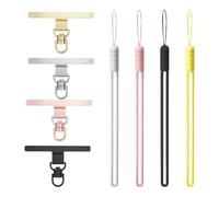 EOWVISN 4 Pieces Of Mobile Phone Gaskets And 4 Lanyards, 360° Rotating Design, Fixed Metal Ring, Convenient Bracket, Fashionable And Practical Accessories.