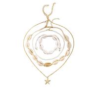 EOWVISN 4 Pieces of Shell Jewelry for Women, Summer Necklaces for Women, Adjustable Shell Necklaces, Boho Jewelry, Beach Accessories for Women
