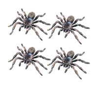 EOWVISN 4 Pieces Realistic Spider, Plastic Fake Spider, Animal Mimicry Model, Scary Spider Model, Prank Spider Toy, Cognitive Teaching Toy
