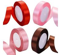 EOWVISN 4 Rolls Of Wrapping Ribbon, Gift Ribbon Decoration, Diy Gift Wrapping Decorative Ribbon, Gift Fabric Ribbon, Ribbon Decoration