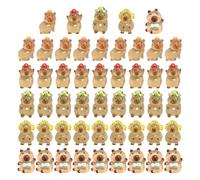EOWVISN 50 Mini Resin Ornaments, Cartoon Desktop Ornaments, Glowing Capybara Ornaments, Diy Handmade Accessories.