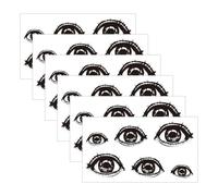 EOWVISN 6-Piece Eye Sticker Set, Personalized Disposable Tattoo Stickers, Scary And Funny Creative Stickers, Suitable For Cosplay, Masquerade Party Decoration.