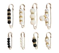 EOWVISN 8-Piece Pearl Pin Set - Decorative & Multifunctional Clothing Accessories