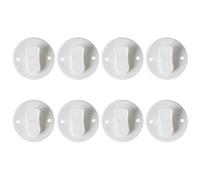 EOWVISN 8 Pieces Of White Shower Curtain Fixing Clips, Windproof And Splash-Proof Protective Clips, Self-Adhesive And Seamless, Curtain Wall Hooks.