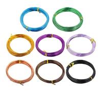 EOWVISN 8 Rolls Of Craft Aluminum Wire, Colorful Craft Aluminum Wire, Bendable Metal Wire, 2Mm Aluminum Jewelry Wire, Gardening Plant Fixing Wire, Handmade Diy Aluminum Wire