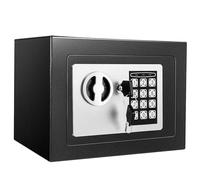 EOXCIIU 6.6L Digital Steel Safe, Safe Boxes for Home Use, Electronic Security Home Office Money Cash Safety Box With 2 keys, Wall Safes 230mmx170mmx170mm-Black