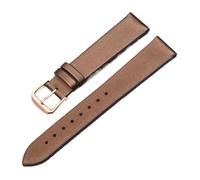 Eoyajsze 10mm-22mm Ultra-thin Soft Genuine Leather Watch Strap, Color 10, 19mm