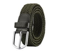 Eoyajsze 2.5 cm Width Pin Buckle No-hole Weave Belt Nylon Canvas, Color 3, 107 cm