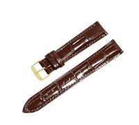 Eoyajsze Genuine Leather Watch Strap with Butterfly Clasp, Color 9, 13mm