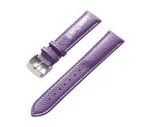Eoyajsze Litchi Texture Leather Watch Strap 13mm-24mm, Color 14, 22mm