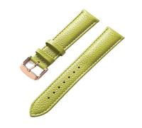Eoyajsze Litchi Texture Leather Watch Strap 13mm-24mm, Color 15, 22mm