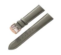 Eoyajsze Litchi Texture Leather Watch Strap 13mm-24mm, Color 23, 22mm