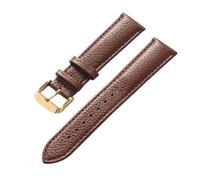 Eoyajsze Litchi Texture Leather Watch Strap 13mm-24mm, Color 9, 23mm