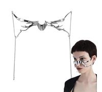 EOYVAIL Masks & Glasses for Adults, Punk Style Alien Nose Jewellery, Face Jewellery, Prom Dress Up Mask Jewellery