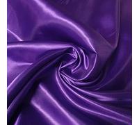EP 100% Polyester/Poly Silk Silky Satin Fabric, Dressmaking, Wedding, Prom - Dress Craft Fabric Material 58" - 150 cm Wide Sold in Pre - Cut Lengths (2 Meter, Purple)