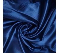 EP 100% Polyester/Poly Silk Silky Satin Fabric, Dressmaking, Wedding, Prom - Dress Craft Fabric Material 58" - 150 cm Wide Sold in Pre - Cut Lengths (1 Meter, Navy Blue)