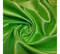 EP 100% Polyester/Poly Silk Silky Satin Fabric, Dressmaking, Wedding, Prom - Dress Craft Fabric Material 58" - 150 cm Wide Sold in Pre - Cut Lengths (1 Meter, Lime)
