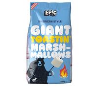 EP!C SNAX CO Epic Giant American Style Toastin' Marshmallows Bag White and Pink Extra Large Marshmallow Sweets for Toasting on The Grill Campfires or Making Supersized Smores, 600 Gram