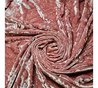 EP Premium Crushed Velvet Fabric Craft Stretch Velour Material Extra Wide - 58" - 150 cm Wide Sold As Pre - Cut Lengths (Winter Pink)