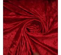 EP Premium Crushed Velvet Fabric Craft Stretch Velour Material Extra Wide - 58" - 150 cm Wide Sold As Pre - Cut Lengths (Deep Red (BB)