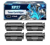 EP27 Toner Cartridges Compatible for Canon LaserBase MF3110 MF3220 MF3240 MF5630 MF5650 MF5700 MF5730 MF5750 MF5770 LaserShot LBP-3200 Printers, With Chip Large Capacity 3500 Pages (4 Pack Black)
